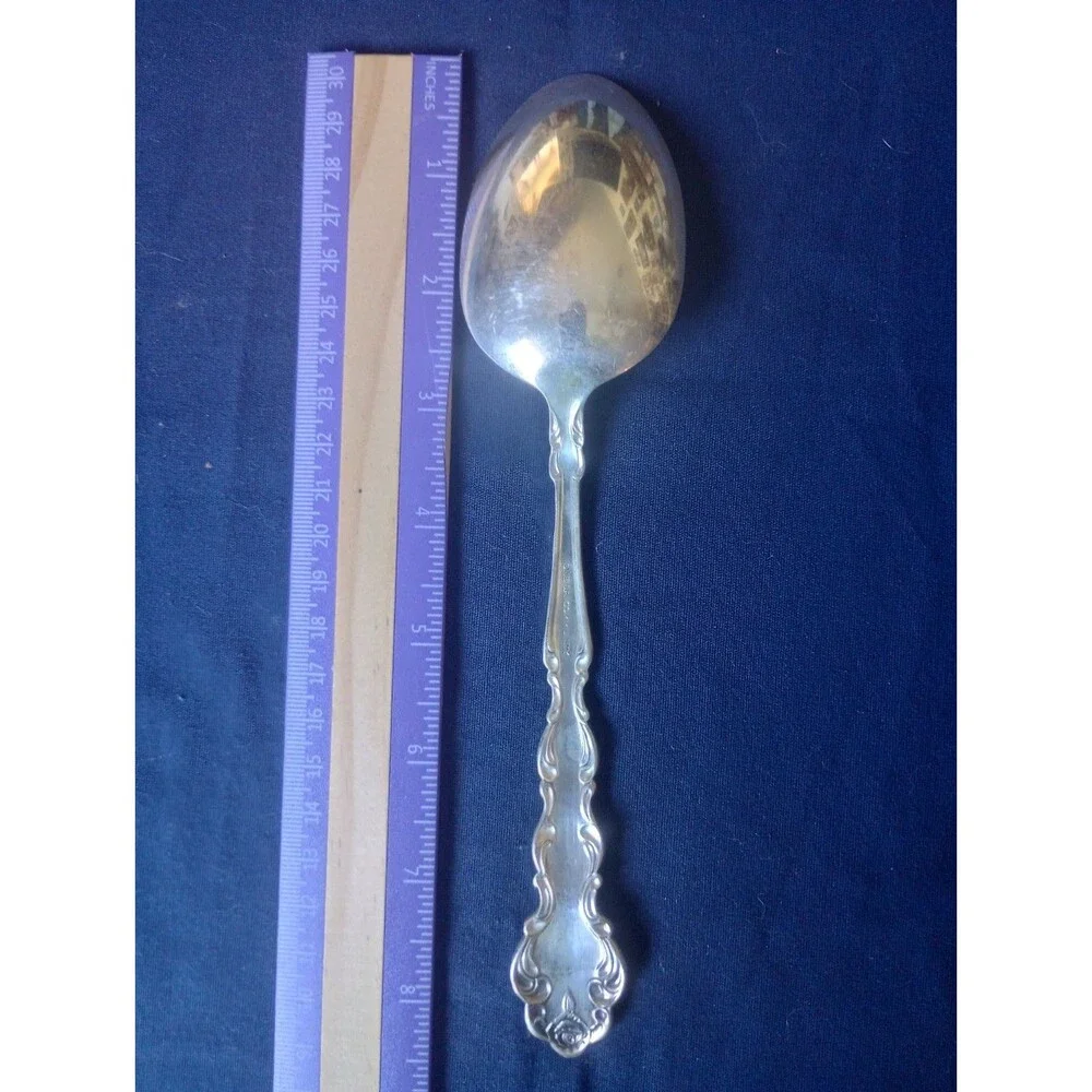 Oneida Community Silverplate Beethoven Solid Serving Spoon 8.5 inch